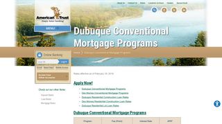 Dubuque Conventional Mortgage Programs | American Trust ...