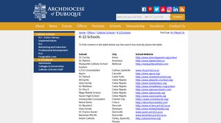K-12 Schools | Archdiocese of Dubuque