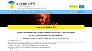 Duck for Cover - Insurance