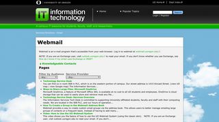 Webmail | UO Information Technology