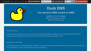 Duck DNS - faqs
