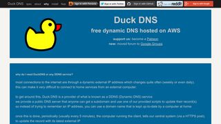 Duck DNS - why