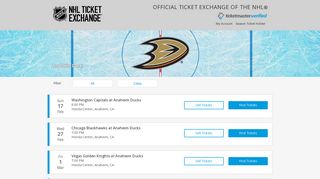Anaheim Ducks Tickets 2018-19 | NHL Official Ticket Exchange