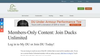 Members-Only Content: Join Ducks Unlimited