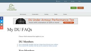 My DU FAQs - Ducks Unlimited