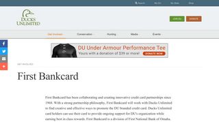 First Bankcard - Ducks Unlimited