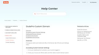 DudaPro Custom Domain – Duda Support