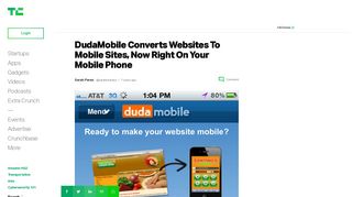 DudaMobile Converts Websites To Mobile Sites, Now Right On Your ...