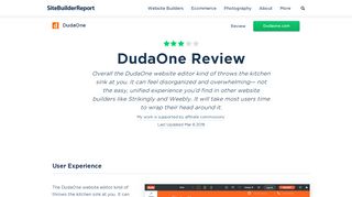 DudaOne Review | What You Need To Know - Site Builder Report