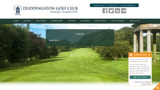 Login - Duddingston Golf Club