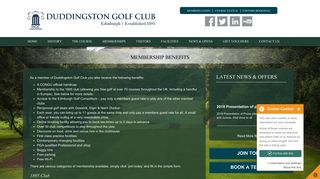 Membership Benefits - Duddingston Golf Club
