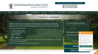 Corporate Membership - Duddingston Golf Club