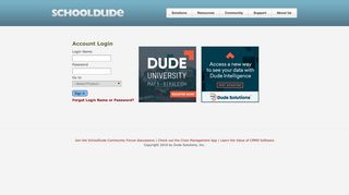 SchoolDude Login - Dude Solutions