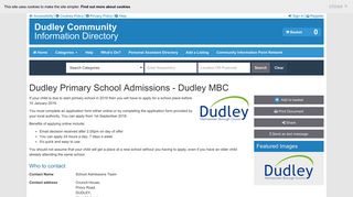 Dudley Primary School Admissions - Dudley MBC | Dudley ...