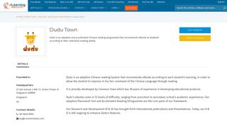Dudu Town Company Info - eLearning Industry