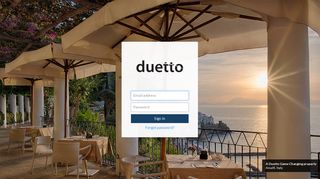 Login - Ouvrir une session - Duetto