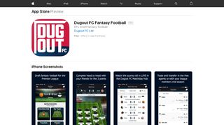 Dugout FC Fantasy Football on the App Store - iTunes - Apple