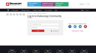 Log in - Dukascopy Community