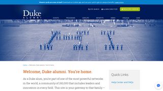 Welcome, Duke alumni. You're home. | Duke