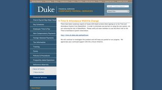 Duke Financial Services - Payroll - Time & Attendance Weblink ...