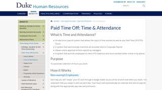 Time & Attendance | Human Resources - Duke Human Resources