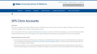 SPS Citrix Accounts | Duke School of Medicine