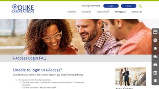 i-Access Login FAQ › Duke University Credit Union