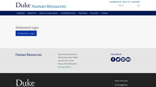 Log in - Duke Human Resources - Duke University