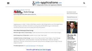 Duke Energy Application, Jobs & Careers Online - Job-Applications.com