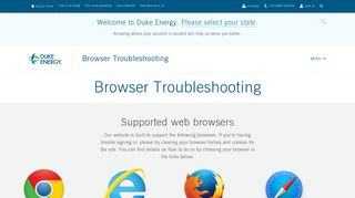 Browser Troubleshooting - Duke Energy