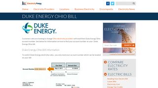 Duke Energy Ohio Bill | ElectricityRates.com