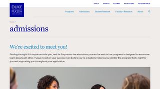 Admissions - MBA and Masters Programs | Duke's Fuqua School of ...