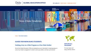 NON-DUKE STUDENTS PAGE | Global Education Office