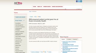 IBM-powered patient portal goes live at Duke University Health - www ...