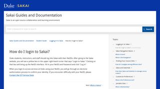 How do I login to Sakai? | Student Guide | Sakai Guides and ...