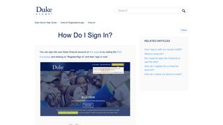 How do I sign in? – Duke Alumni Help Center