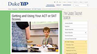 Getting and Using Your ACT or SAT Scores | Duke TIP