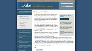 Duke Financial Services - Payroll - Employee Time & Pay