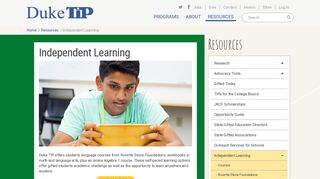 Independent Learning | Duke TIP