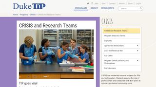 CRISIS and Research Teams | Duke TIP