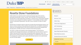 Rosetta Stone Foundations | Duke TIP