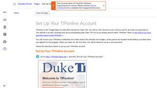Set Up Your TIPonline Account: eStudies Portal - Dashboard