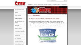 Duke TIP Program - Charlotte-Mecklenburg Schools
