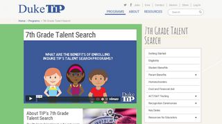 7th Grade Talent Search | Duke TIP