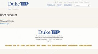 User account | Duke TIP