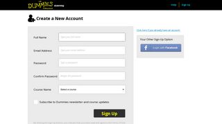Create a New Account - For Dummies