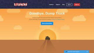 Dump Truck for Giganews - Secure Online Storage