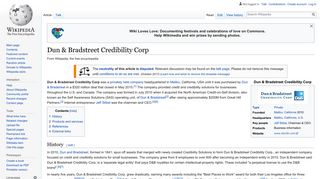 Dun & Bradstreet Credibility Corp - Wikipedia