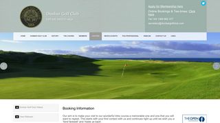 Dunbar Golf Club - Booking Information