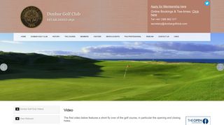 Dunbar Golf Club - Video